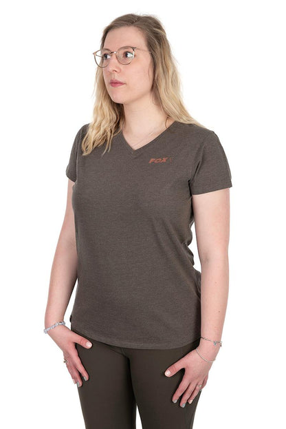 Fox Womens V Neck T-Shirt