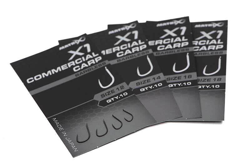 Matrix X1 Commercial Carp Hook - Spade Barbless