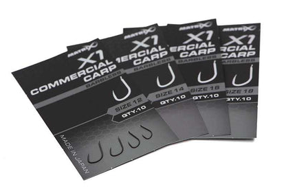 Matrix X1 Commercial Carp Hook - Spade Barbless