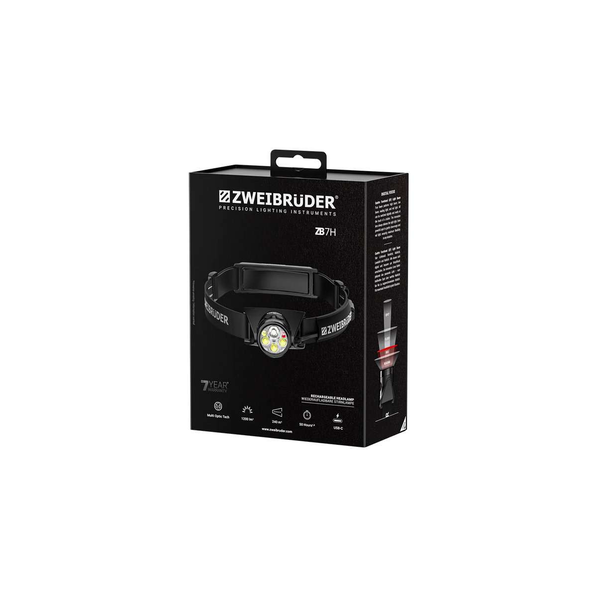 Zweibruder ZB7H Headlamp 1200 Lumen