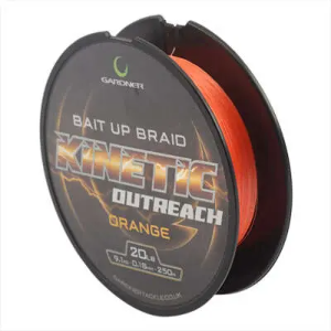 Gardner Kinetic OutReach Bait-Up Braid 250m 0.18mm (Orange)