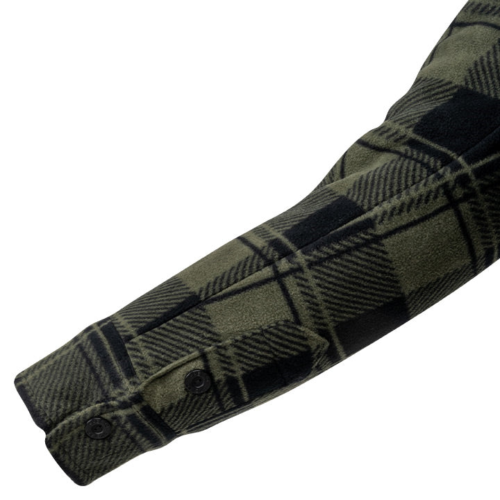 Speero Sherpa Fleece Lined Shirt Green