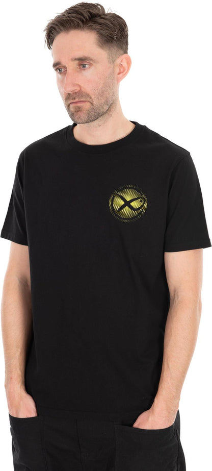Matrix Large Fade Logo T-Shirt Black/Lime