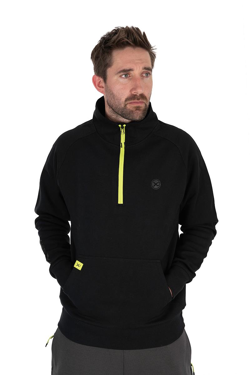 Matrix 1/4 Zip Sweat Black/Lime (Black Edition)