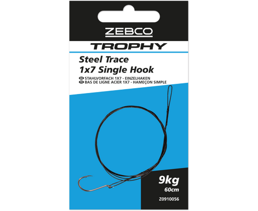 Zebco Trophy Steel Trace 1x7 Single Hook 60cm