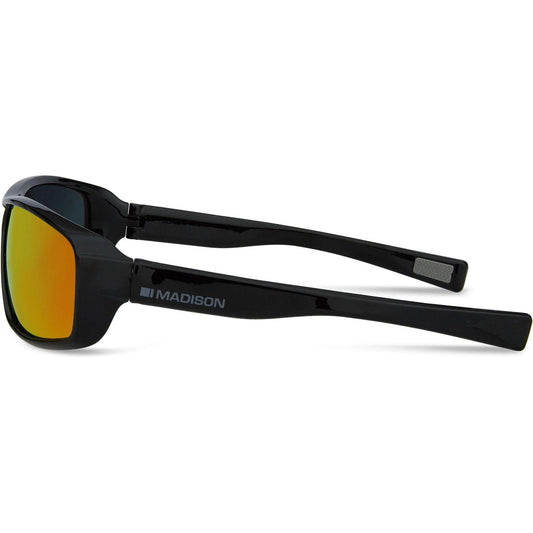 Madison Target Gloss Black Sunglasses - Fire Mirror Lens