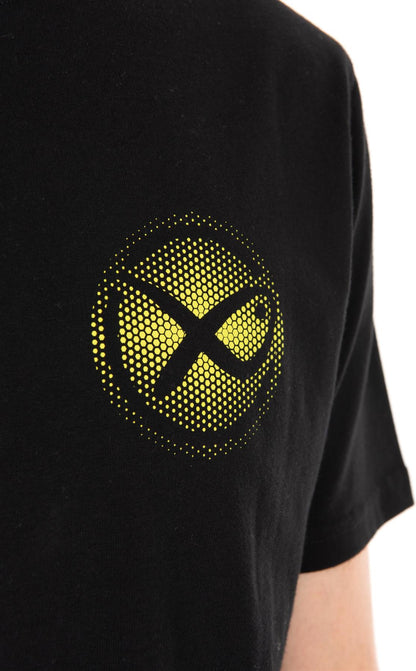 Matrix Large Fade Logo T-Shirt Black/Lime