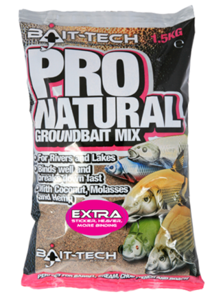 Bait-Tech Pro Natural River Extra Groundbait 1.5kg