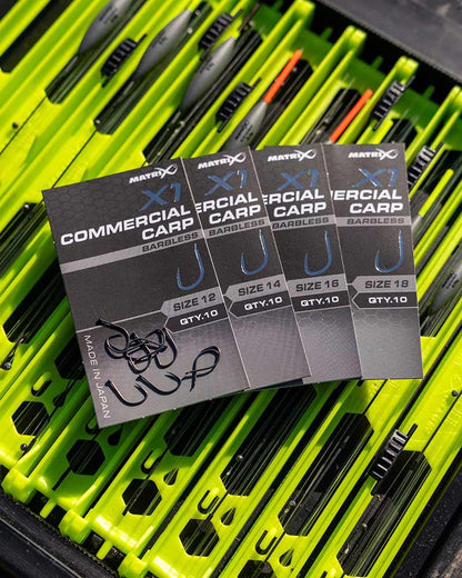 Matrix X1 Commercial Carp Hook - Spade Barbless