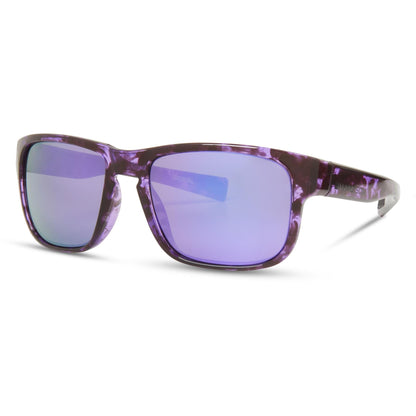 Madison Signal Crystal Tortoise Shell Sunglasses - Purple Mirror Lens