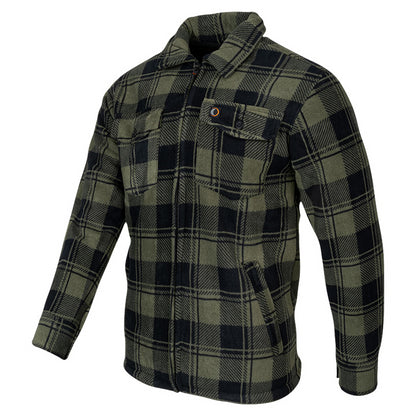 Speero Sherpa Fleece Lined Shirt Green
