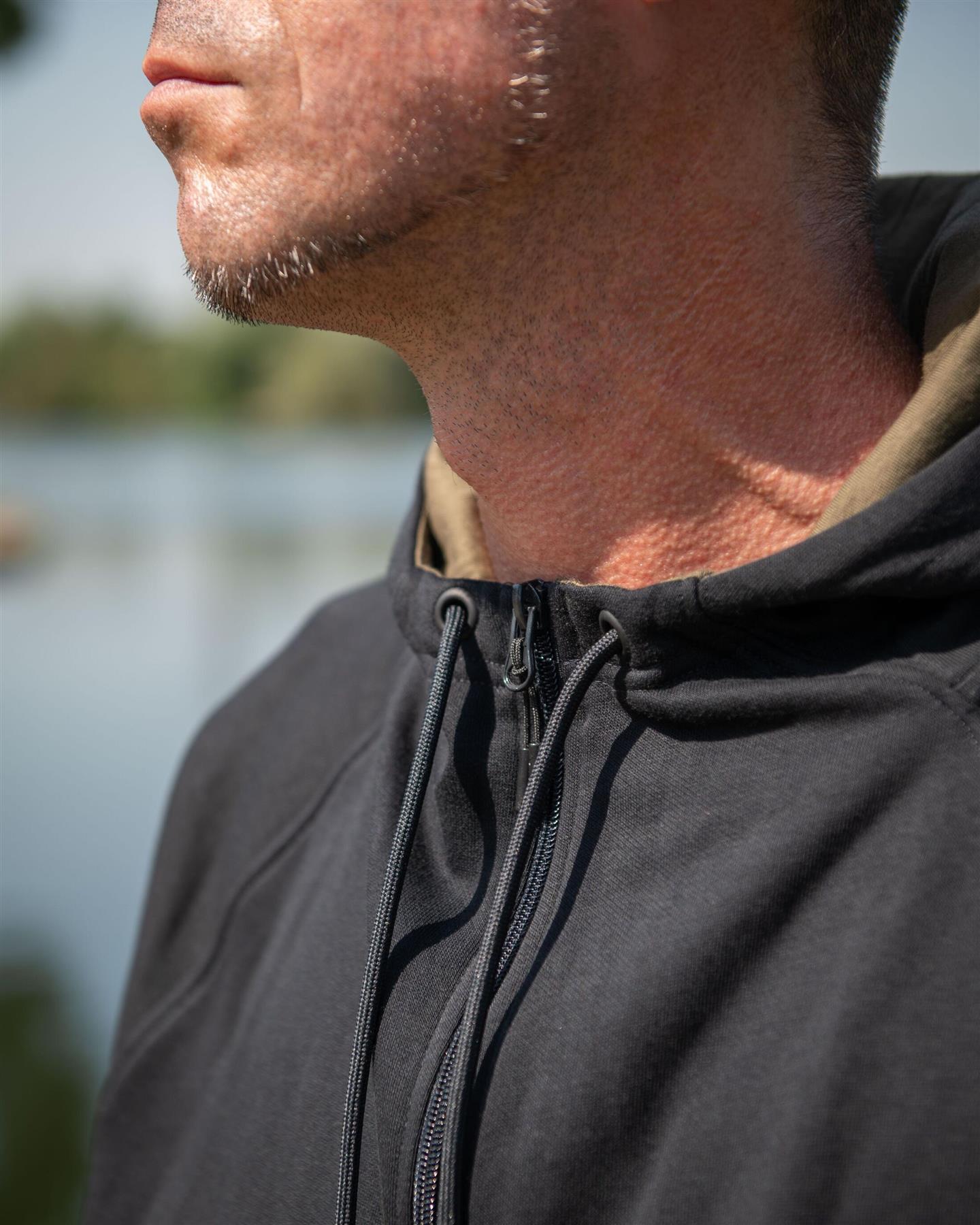 Fox Collection Zipped Hoody Black