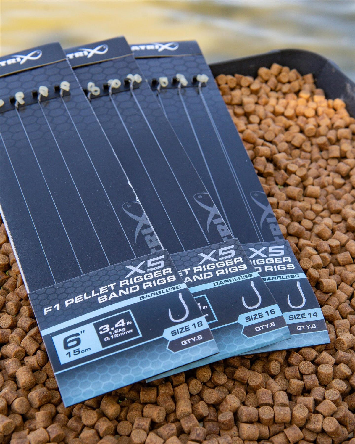 Matrix X5 F1 Pellet Rigger Band Rigs 15cm