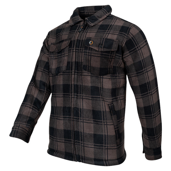 Speero Sherpa Fleece Lined Shirt Brown