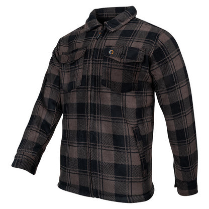 Speero Sherpa Fleece Lined Shirt Brown