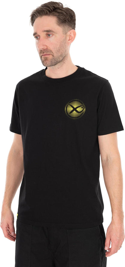 Matrix Large Fade Logo T-Shirt Black/Lime