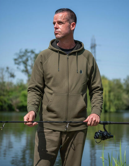 Fox Collection Zipped Hoody Green