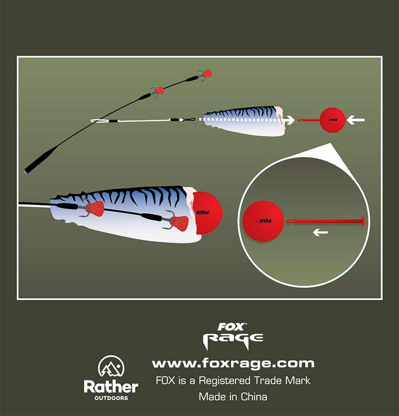 Fox Rage Predator Bait Poppers Natural or Red
