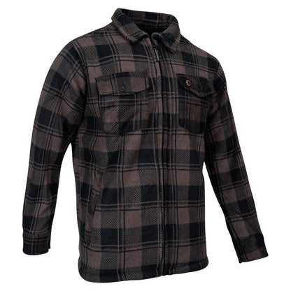 Speero Sherpa Fleece Lined Shirt Brown