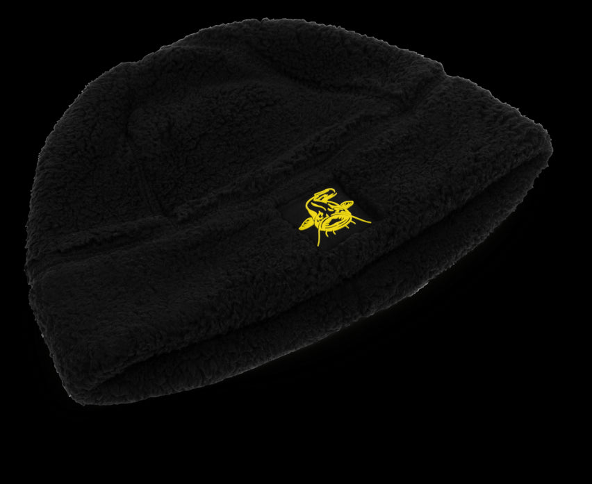Black Cat Fleece Beanie Hat