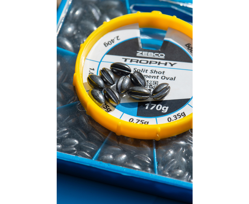 Zebco Trophy Oval Split Shot Assortment 170g