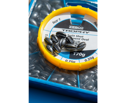 Zebco Trophy Oval Split Shot Assortment 170g