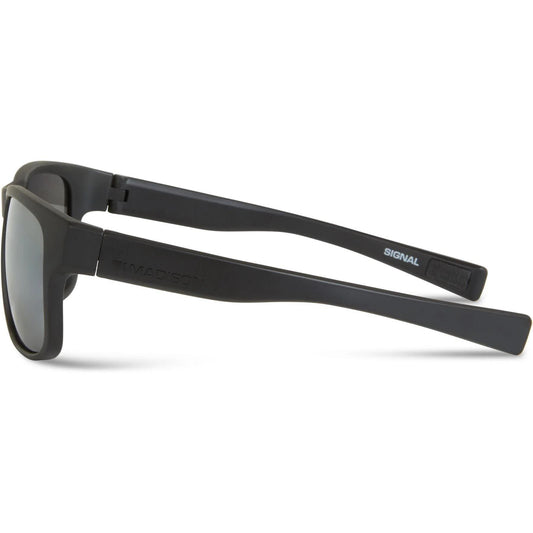 Madison Eyewear Signal Matt Black Sunglasses 3 Polarised Lens - Silver Bronze Yellow