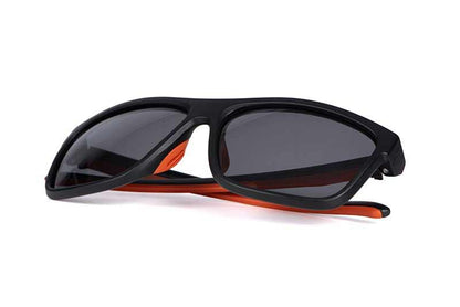 Fox Collection Black Orange Shades - Grey Lens