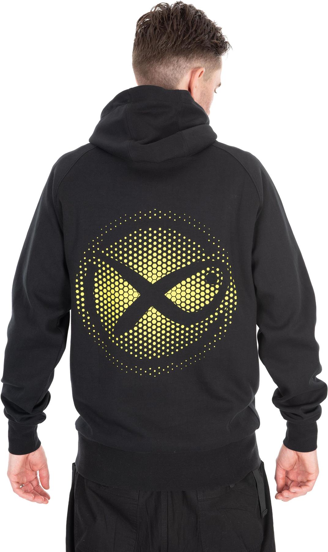 Matrix Large Fade Logo Hoody Black/Lime