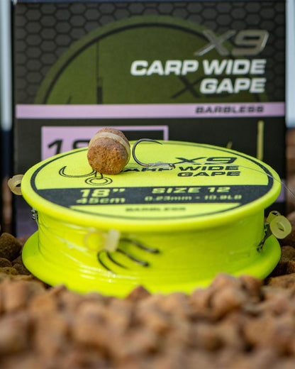 Matrix X9 Carp Wide Gape Band Rigs 45cm