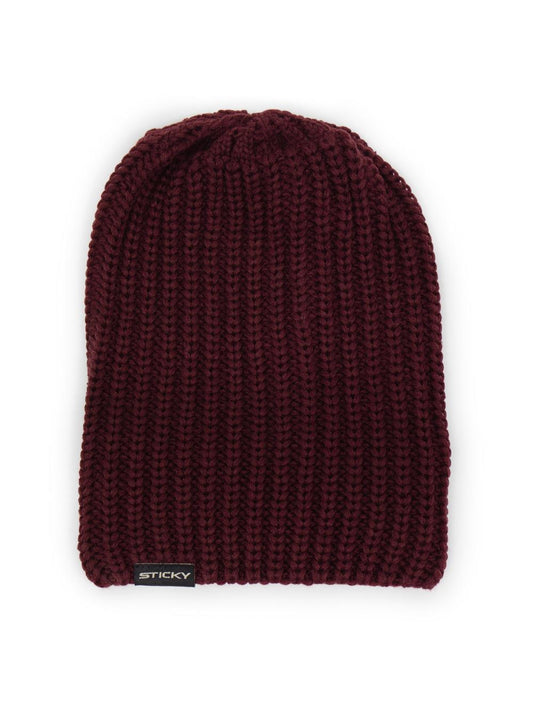 Sticky Baits Maroon Knitted Beanie