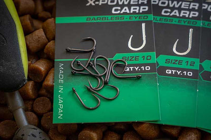 Matrix X8 X-Power Carp Hook - Eyed Barbless