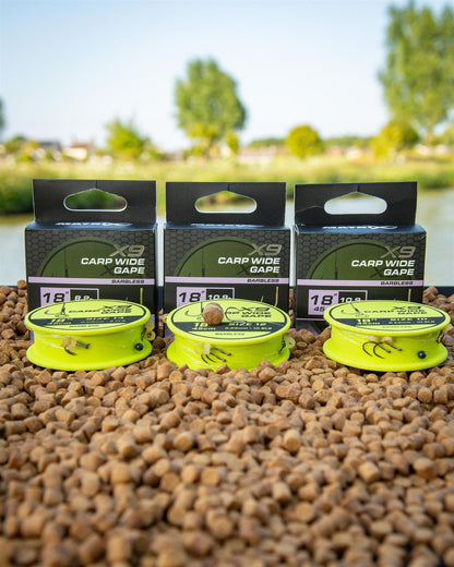 Matrix X9 Carp Wide Gape Band Rigs 45cm