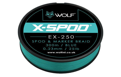 Wolf X-Spod EX-250 Spod & Marker Braid 25lb 300m Blue