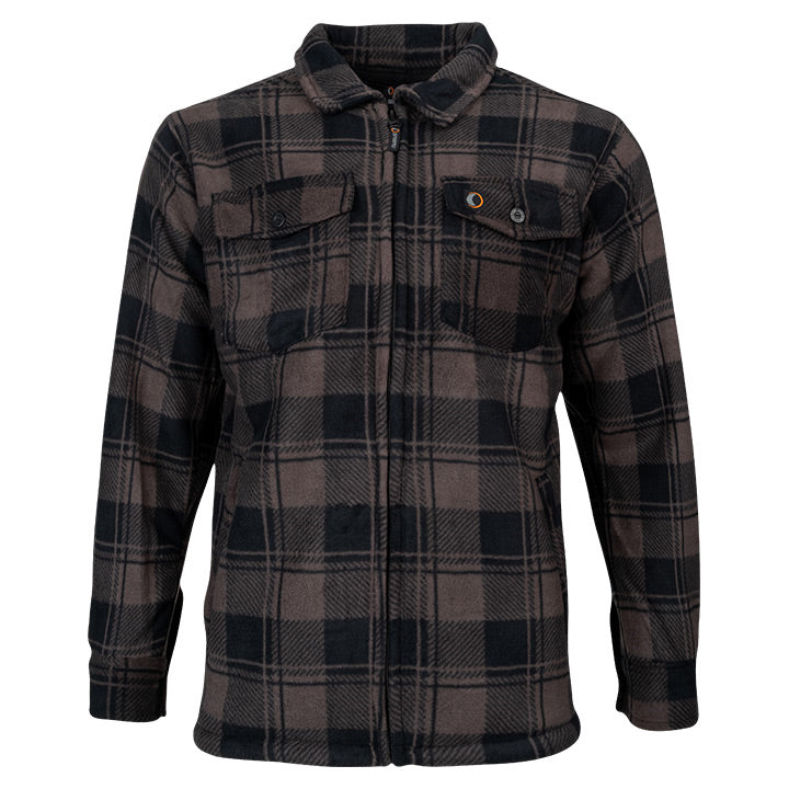 Speero Sherpa Fleece Lined Shirt Brown