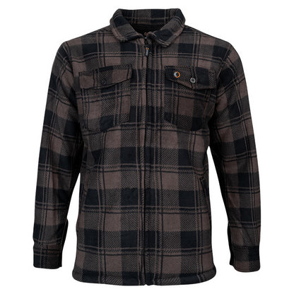 Speero Sherpa Fleece Lined Shirt Brown