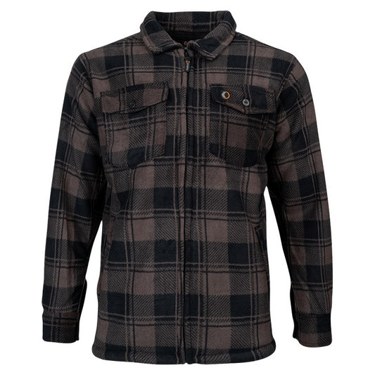 Speero Sherpa Fleece Lined Shirt Brown