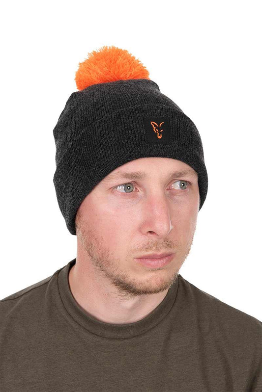 Fox Collection Bobble Hat Black/Orange