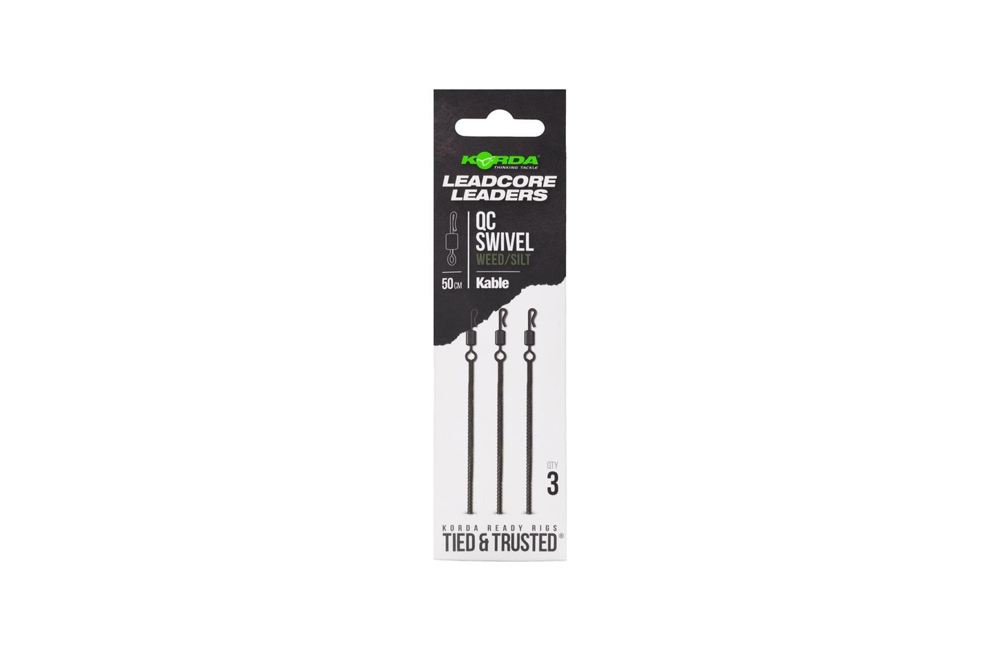 Korda Kable Leadcore Leader QC Swivel 50cm