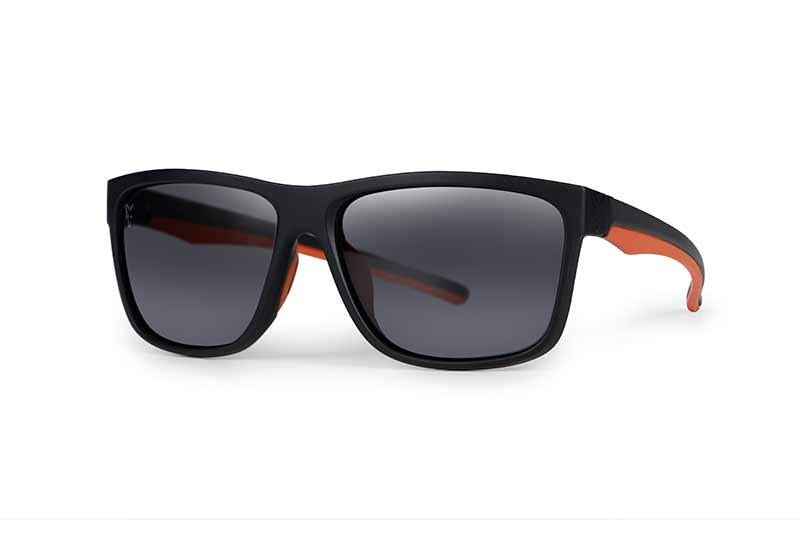 Fox Collection Black Orange Shades - Grey Lens