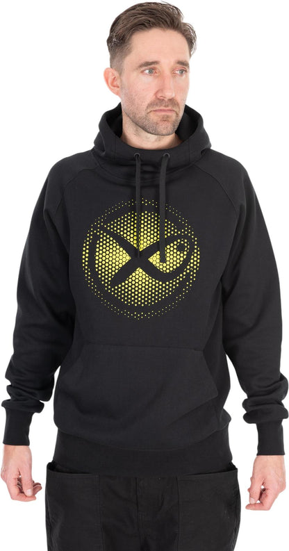 Matrix Large Fade Logo Hoody Black/Lime