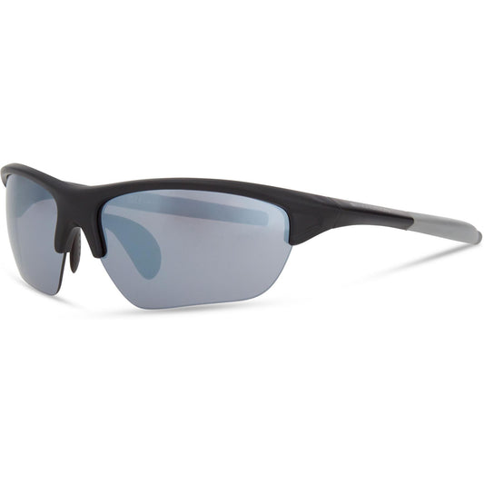 Madison Mission Matt Black Sunglasses - Silver Mirror Lens