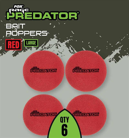 Fox Rage Predator Bait Poppers Natural or Red
