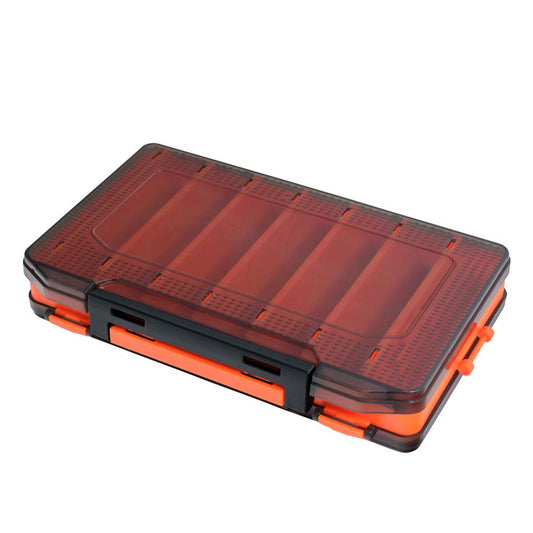 HTO Double Sided Lure Box 200x135x47mm 14 Compartment Orange