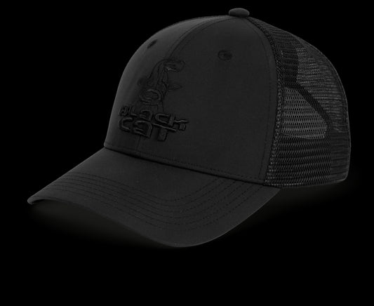 Black Cat Black Trucker Cap