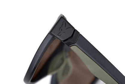 Fox Collection Green Black Shades - Brown Lens