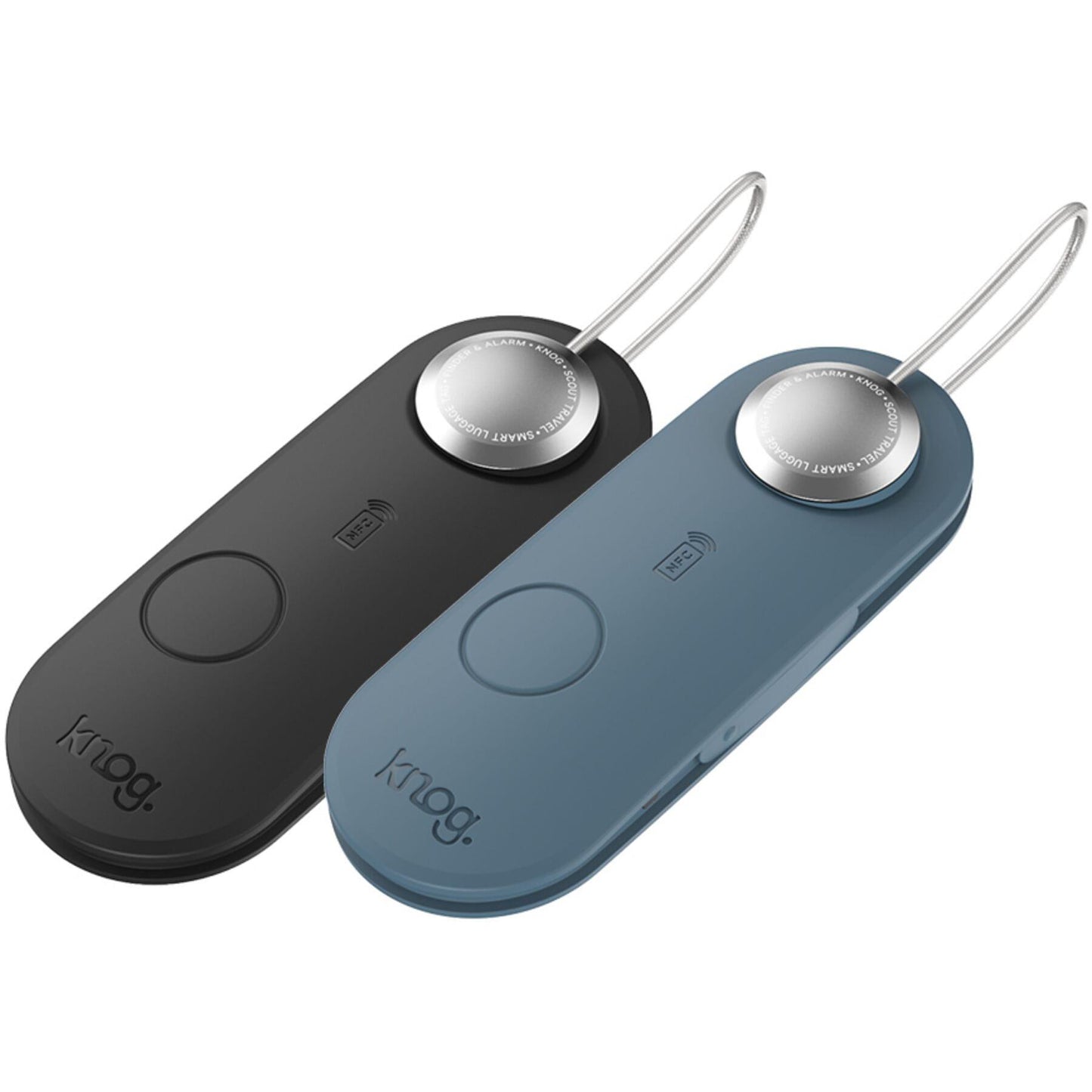 Knog Scout Travel Luggage Alarm and Finder - Twin Pack - Black / Blue