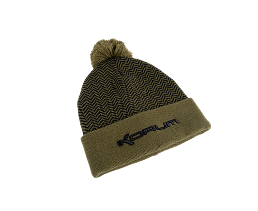 Korum Thermal Beanie Hat - Black/Olive