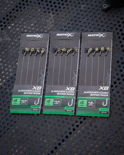Matrix X8 X-Power Carp Band Rigs 10cm