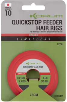 Korum Limitless Quickstop Feeder Hair Rigs